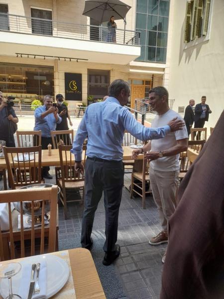 Συνάντηση Λουτσέσκου - Μητσοτάκη στο κέντρο της Θεσσαλονίκης (ΦΩΤΟ)