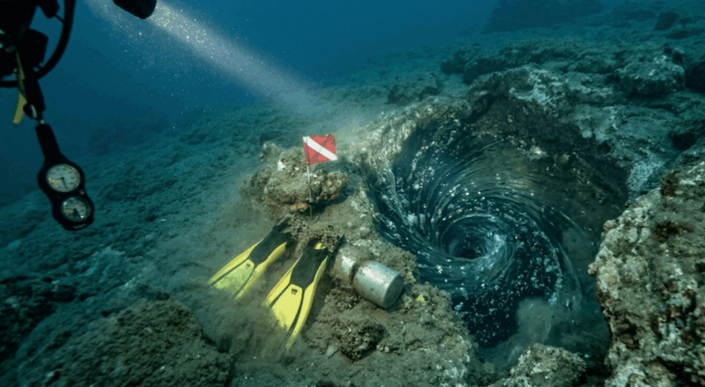 «Πηγάδι του Διαβόλου»: Πώς ενεργοποιήθηκε τόσο ξαφνικά η ρουφήχτρα – Πόση ώρα είχε ο δύτης μέχρι να κοπάσει το φαινόμενο