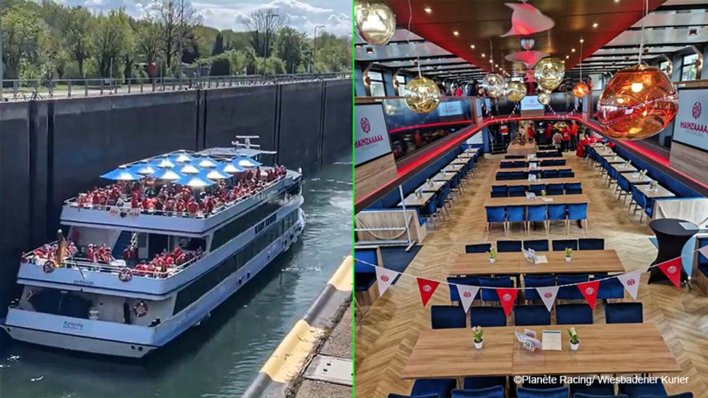 Με πλοιάριο μέσω Ρήνου στο Στρασβούργο οι οπαδοί της Μάιντς! (vid)