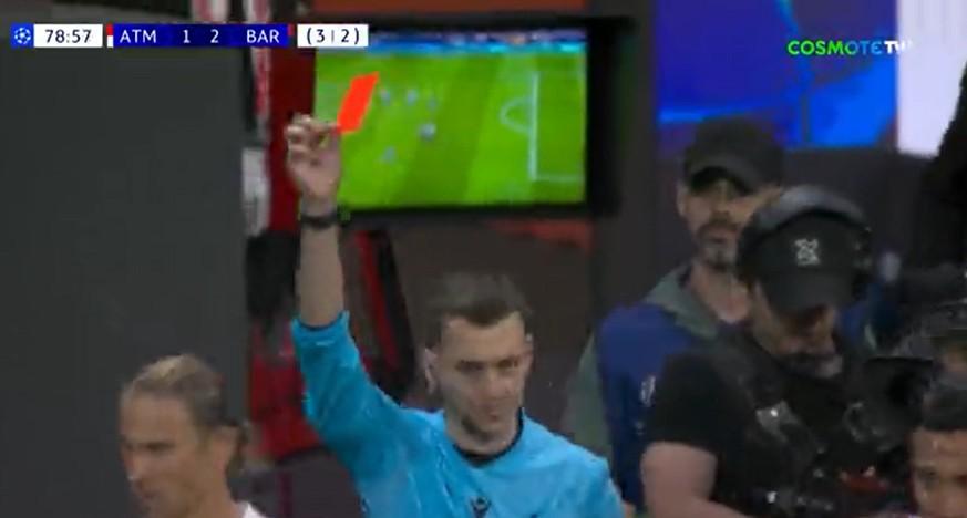 Η αποβολή του Γκαρσία που άφησε με 10 παίκτες τη Μπαρτσελόνα (vid)