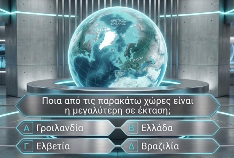 Βρες ποια από τις 4 χώρες είναι μεγαλύτερη σε έκταση: Εάν κά