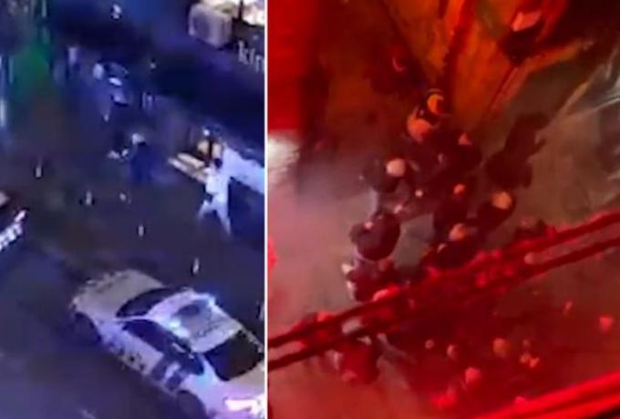 Χάος στο Πόρτο από οπαδούς της Αντβέρπ: πετούσαν καρέκλες και τραπέζια από ταράτσες (vid)