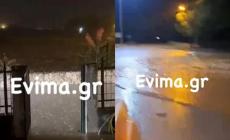 Η Εύβοια «κόπηκε» στα δύο λόγω κακοκαιρίας: Πλημμύρες, κατολισθήσεις και διακοπή της κυκλοφορίας