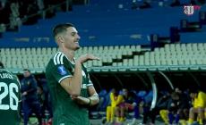 Ο Ραστόντερ σκοράρει με τακουνάκι για το 2-1 μετά από σέντρα του Κυριακόπουλου (vid)